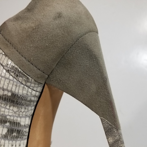 Alexander Wang Women Gray Snake Booties 38 - Picture 3 of 8